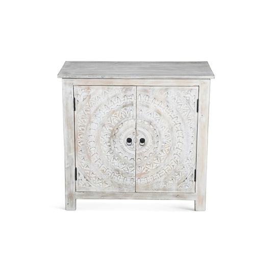 Booker Whitewash Carved Sideboard - CozyCompleteHome.com