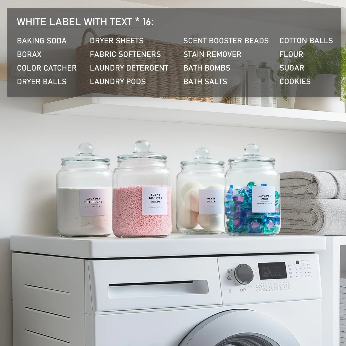 Glass Jars With Airtight Lids And Labels | Cozy Complete Homes