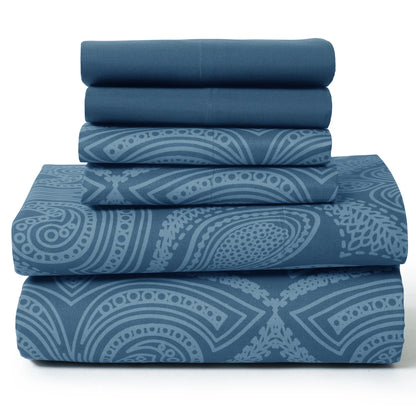 Lux Decor 6Pc Paisley Sheet Set | Cozy Complete Homes