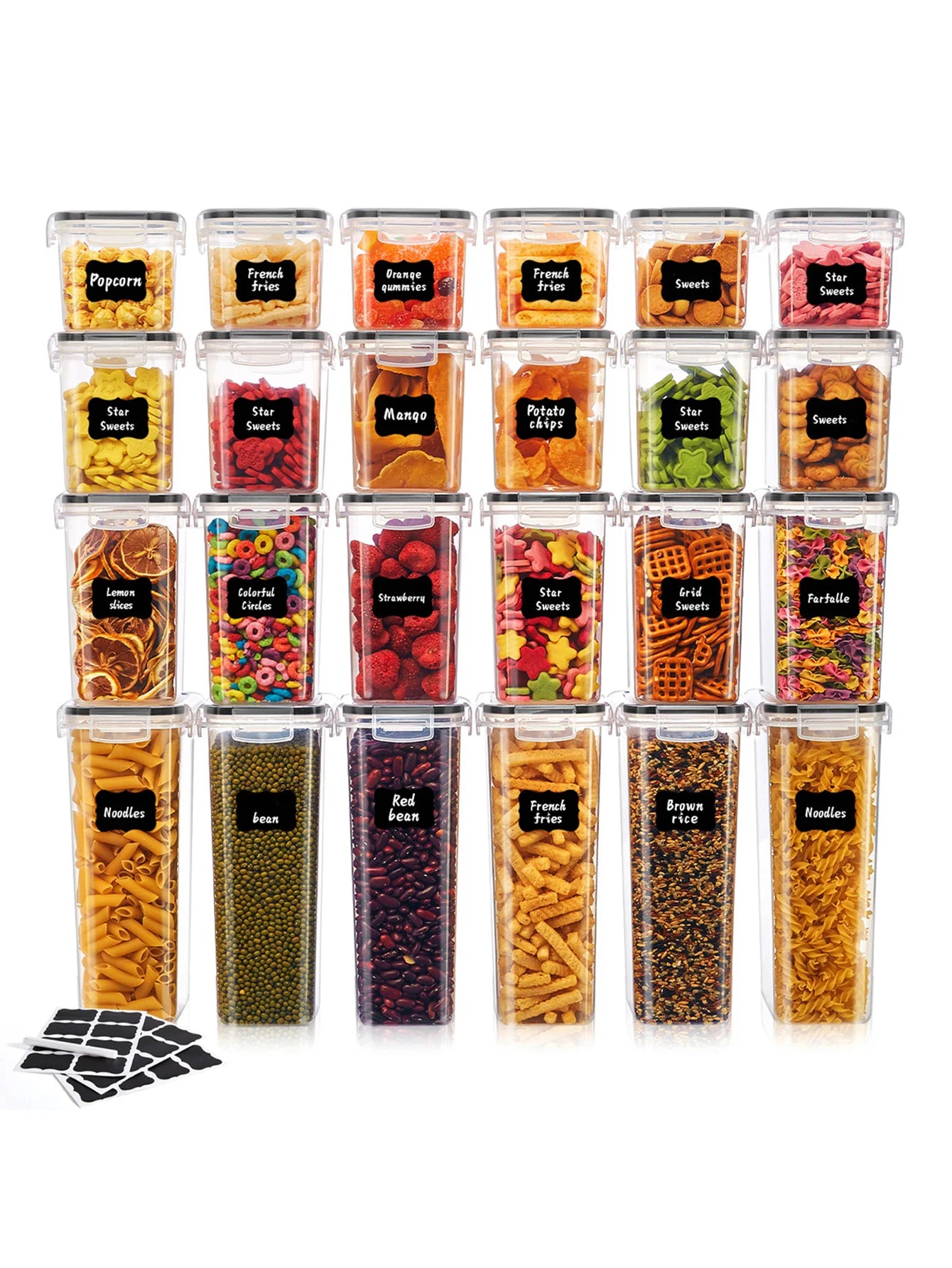 24pcs New Kitchen Sealed Storage Box Set | Cozy Complete Homes