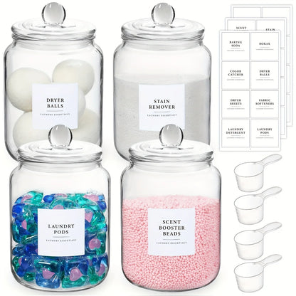 Glass Jars With Airtight Lids And Labels | Cozy Complete Homes