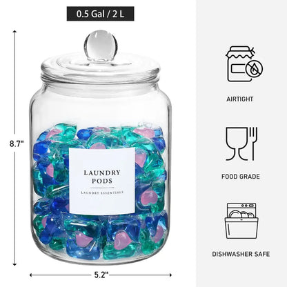 Glass Jars With Airtight Lids And Labels | Cozy Complete Homes