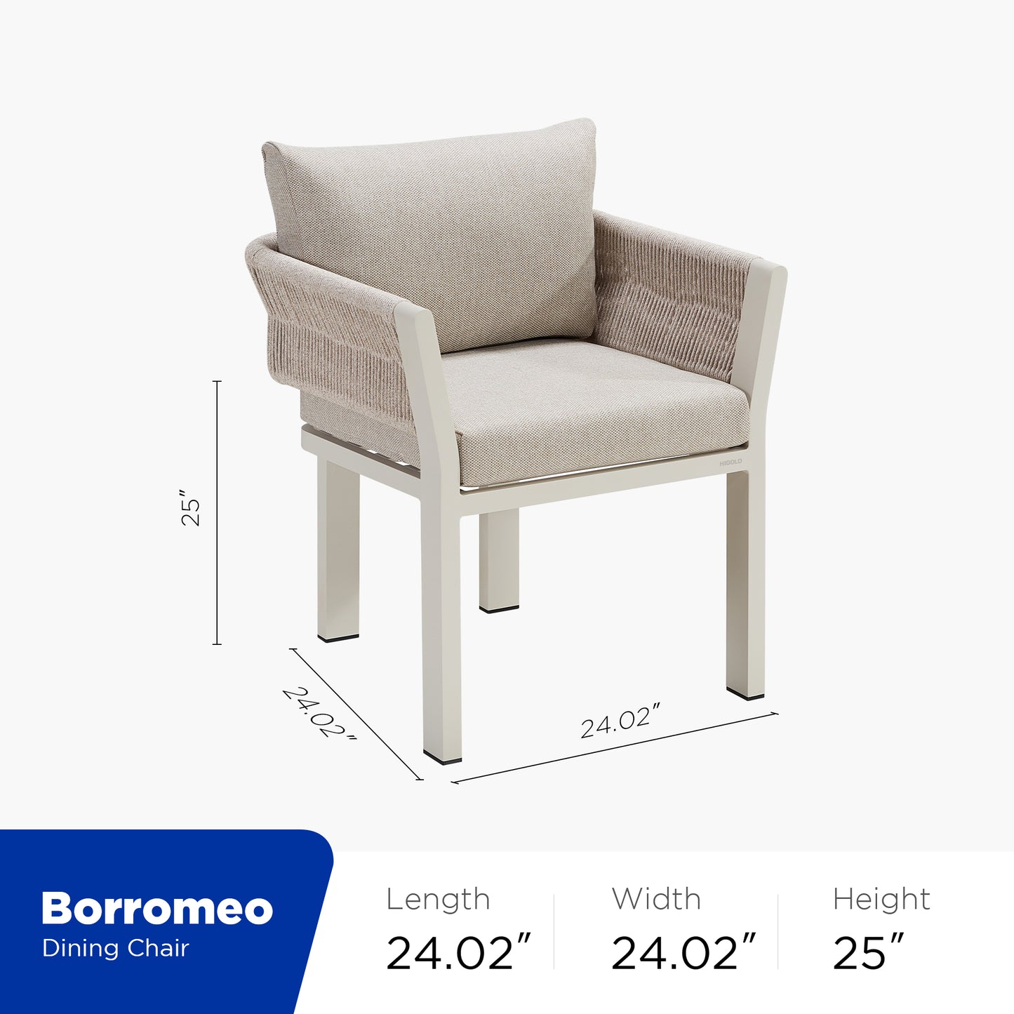 Borromeo Luxury Teak & Aluminum Outdoor Dining Set