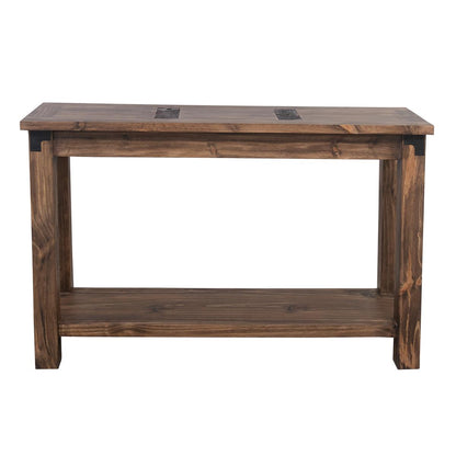 Rustic wood console table 