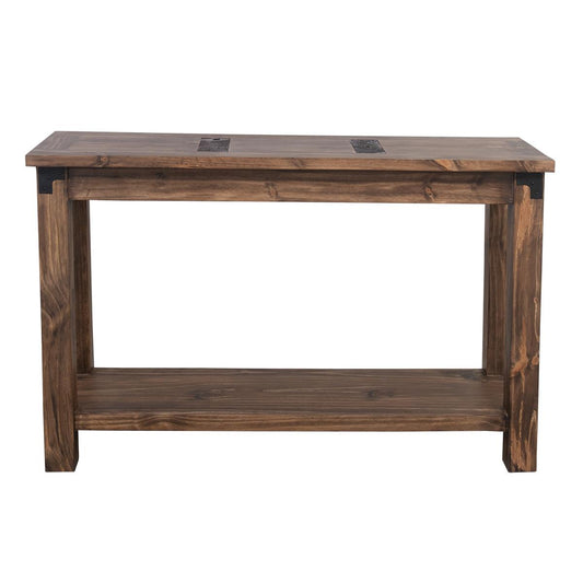 Rustic wood console table 