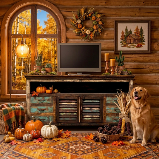 rustic cabin living room