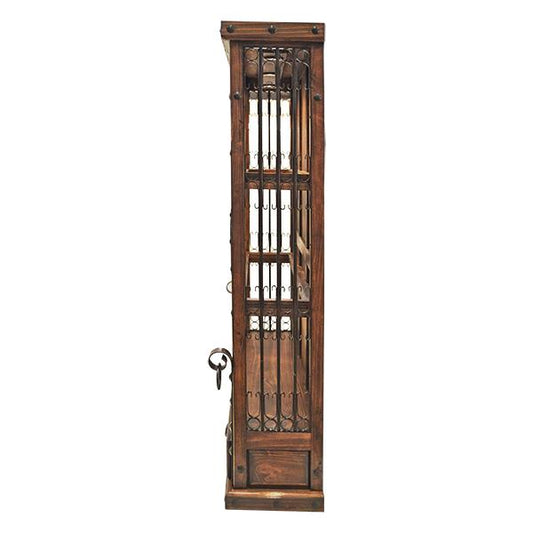 Luna Display Bookcase in Blacksmith finish, showcasing a tall and elegant design for displaying books and decorative items.
