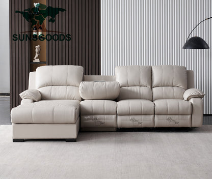 Italian Leather Corner Sofa L Shape Sectional Couch