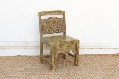 Carved Spanish Colonial Crest Chair