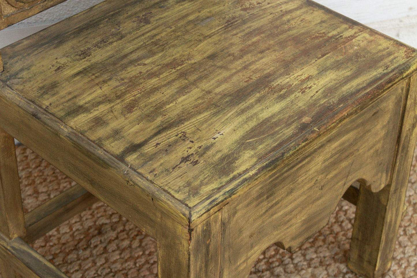 Carved Spanish Colonial Crest Chair