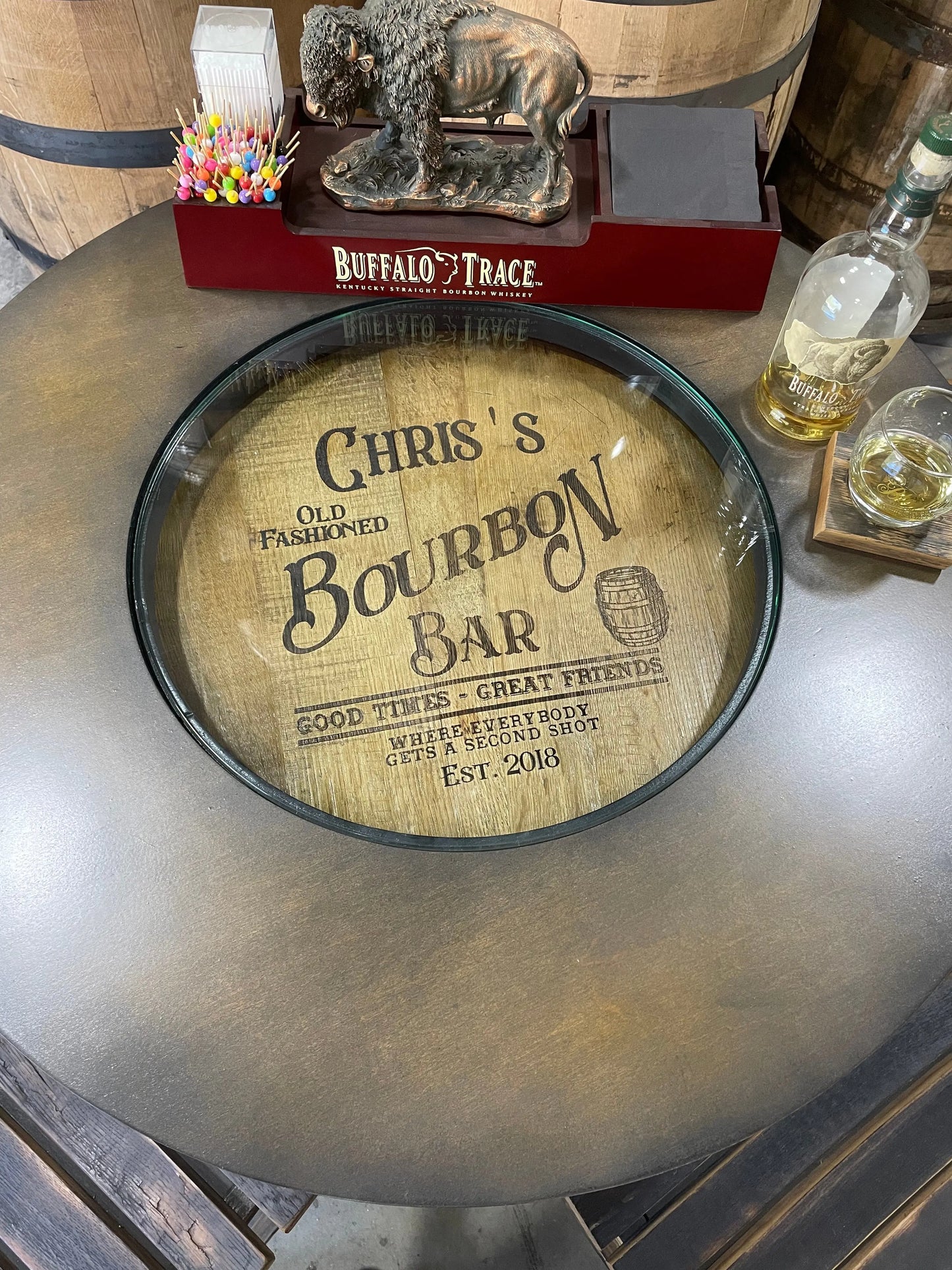 Bourbon Barrel Bistro/Pub Table Table - CozyCompleteHome.com