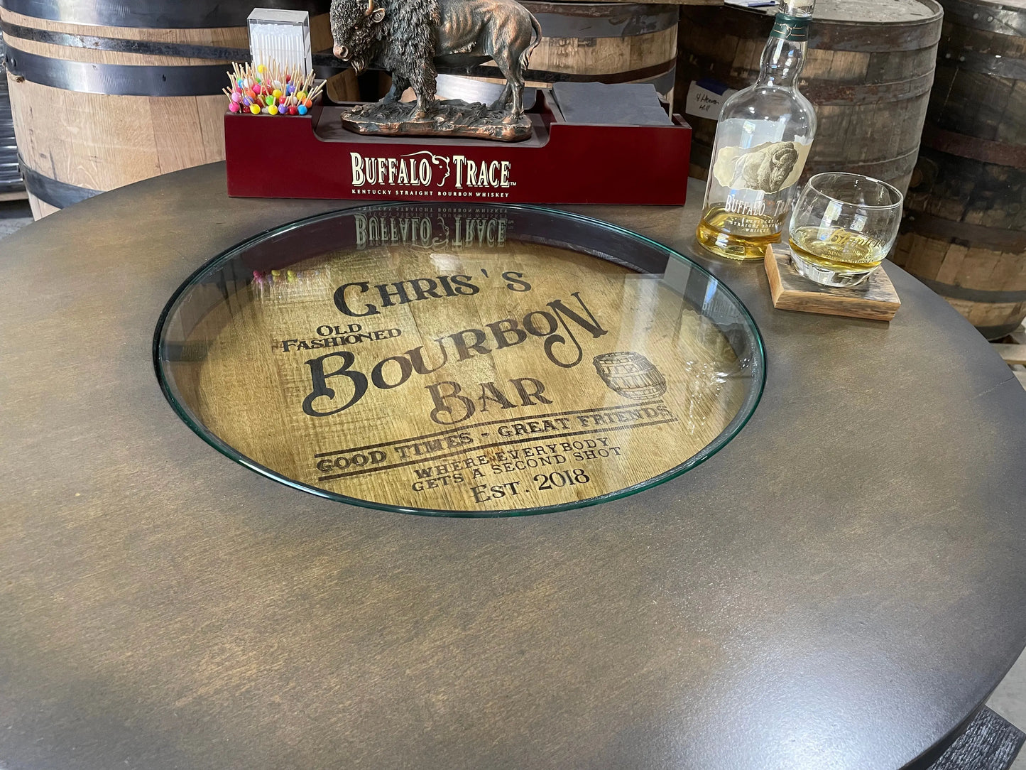 Bourbon Barrel Bistro/Pub Table Table - CozyCompleteHome.com