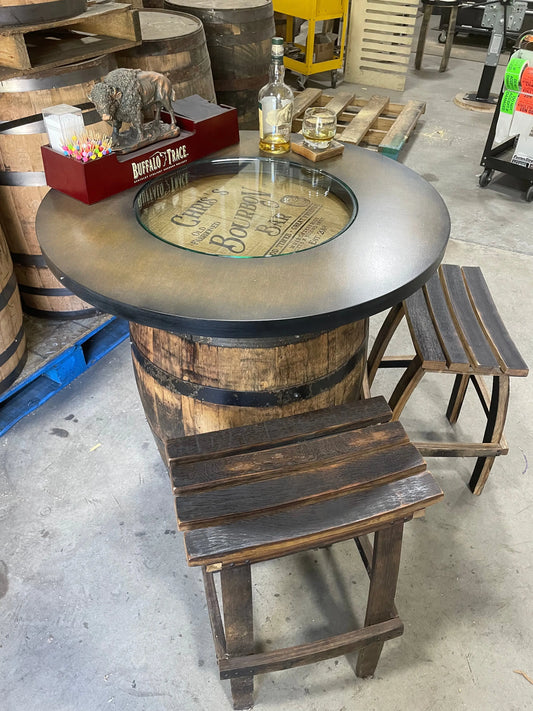Bourbon Barrel Bistro/Pub Table Table - CozyCompleteHome.com