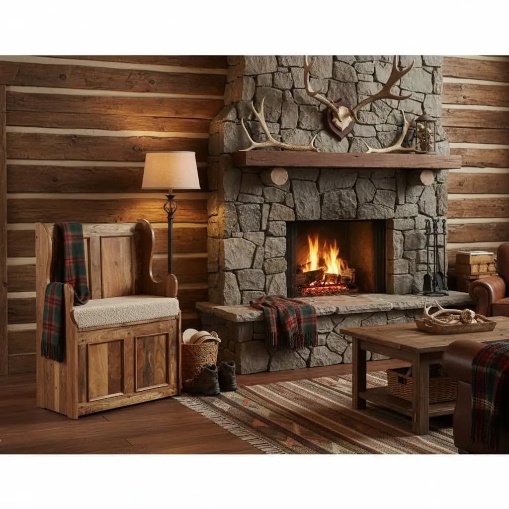Monks Bench for Entryway..Wooden and Solid  