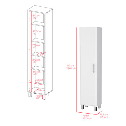 Buccan Modern White Storage Cabinet