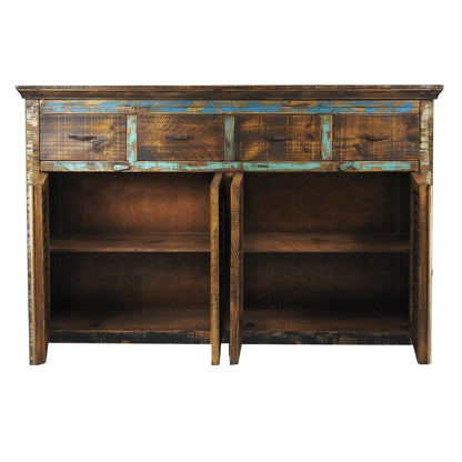 Cabana Rustic Buffet Cabinet | Solid Pine Wood Sideboard with Storage