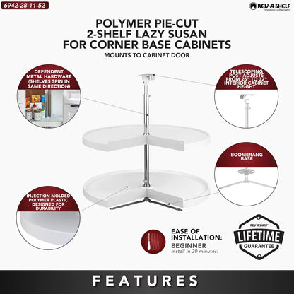 2 Tier Pie-Cut Lazy Susan | Cozy Complete Homes