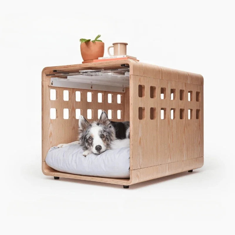 Collapsible Wooden Frame Dog Kennel Dog Crate