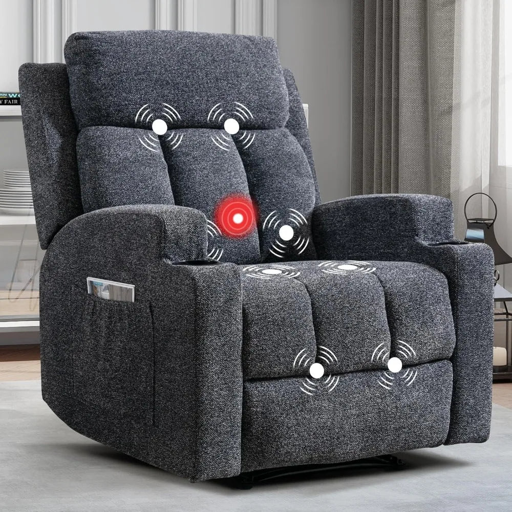 Manual Massage Recliner Chair with Heat | Cozy Complete Homes