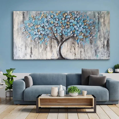 Botanical Serenity Canvas – Contemporary Hand-Painted Oil Art