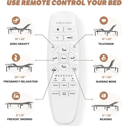 Queen Adjustable Bed Frame | Cozy Complete Homes