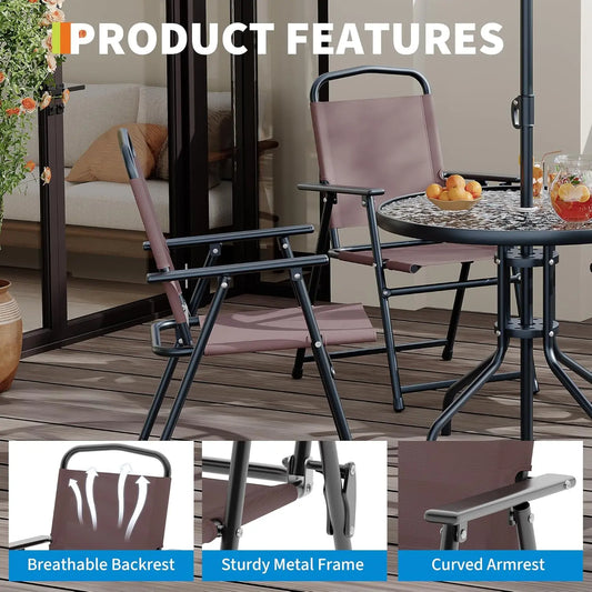 Outdoor Dining With Umbrella | Cozy Complete Homes