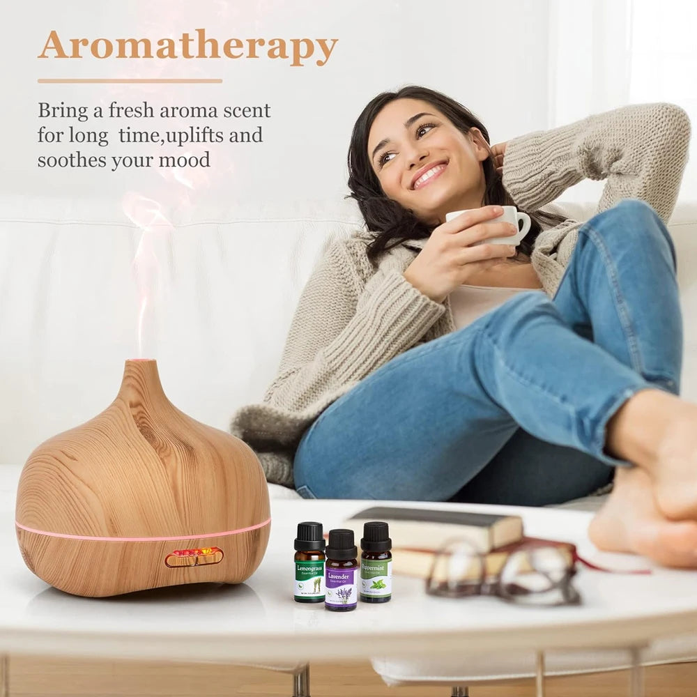 550ml Ultrasonic Essential Oil Diffuser - Cool Mist | Cozy Complete Homes