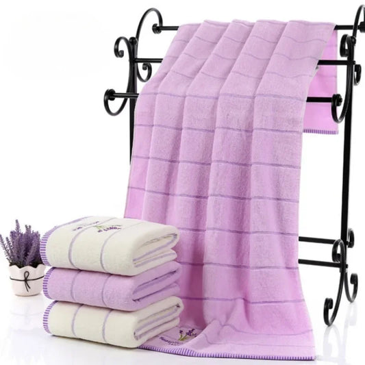 Pure Cotton Embroidered Bath Towel | Cozy Complete Homes