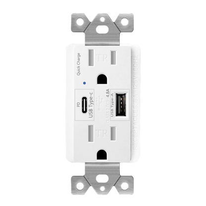 Power Socket with Type C USB Quick Charger | Cozy Complete Homes