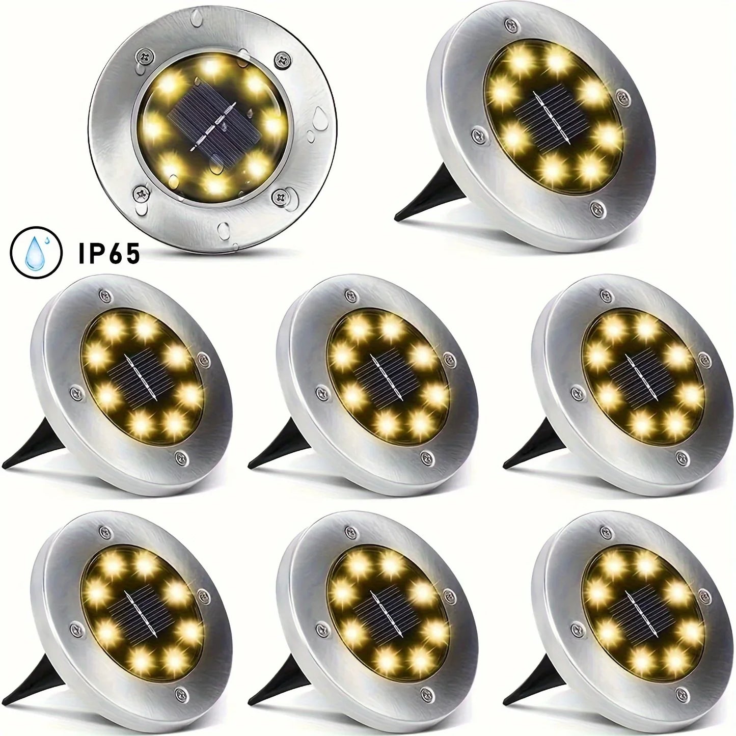 8 piece Solar Outdoor Lights | Cozy Complete Homes