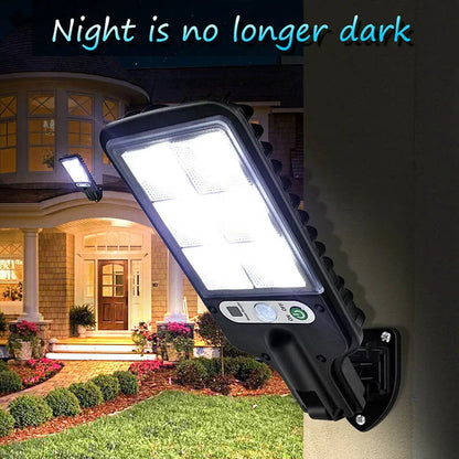 High-Efficiency Solar Street Lights - 4-Pack Motion Sensing Outdoor LEDs