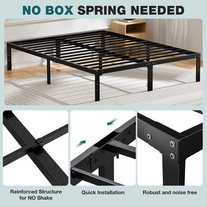 Metal Platform Bed Frame (Twin/Full/Queen/King) | Cozy Complete Homes