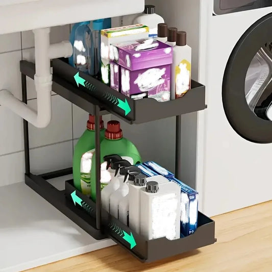 Sliding Under-Sink Organizer & Storage Rack | Cozy Complete Homes
