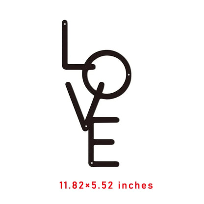 Vertical 'LOVE' Metal Wall Art Decor | Cozy Complete Homes