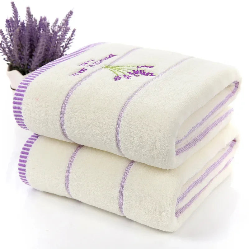 Pure Cotton Embroidered Bath Towel | Cozy Complete Homes