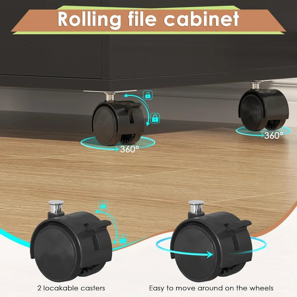 Wooden Lateral File Cabinet with Lock | Cozy Complete Homes