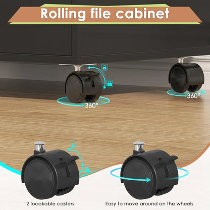 Wooden Lateral File Cabinet with Lock | Cozy Complete Homes