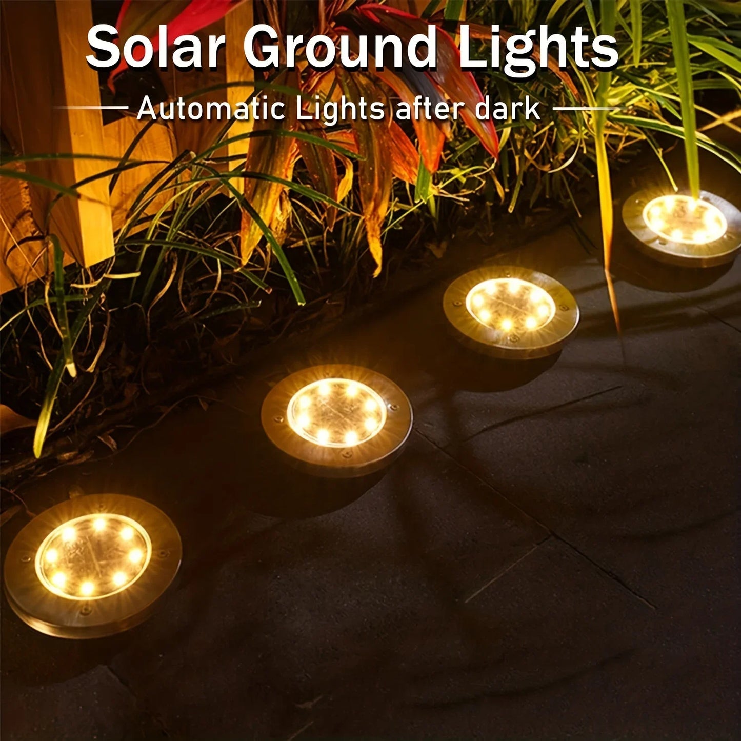 8 piece Solar Outdoor Lights | Cozy Complete Homes