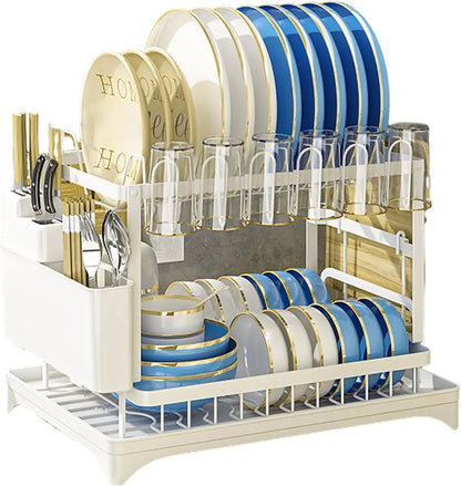 Kitchen Countertop 2-tier Dish Drying Rack | Cozy Complete Homes