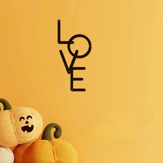 Vertical 'LOVE' Metal Wall Art Decor | Cozy Complete Homes