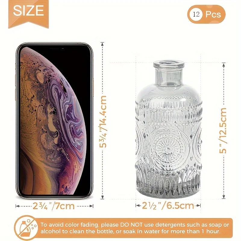 12 Pack Clear Glass Bud Vases | Cozy Complete Homes