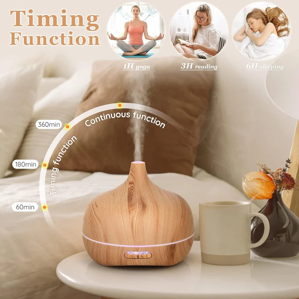 550ml Ultrasonic Essential Oil Diffuser - Cool Mist | Cozy Complete Homes