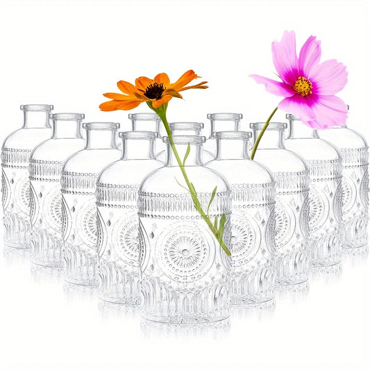12 Pack Clear Glass Bud Vases | Cozy Complete Homes