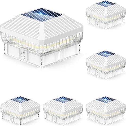 Solar Post Cap Lights 6/12-Pack, 40-LED | Cozy Complete Homes