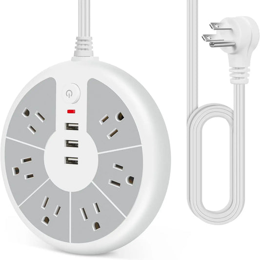 Disc Power Strip with 3 USB Sockets | Cozy Complete Homes