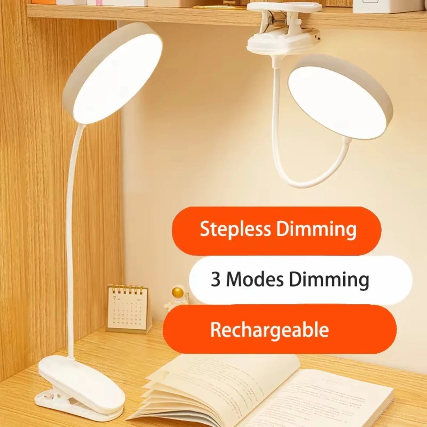 Rechargeable USB Clip-On Table Lamp | Cozy Complete Homes