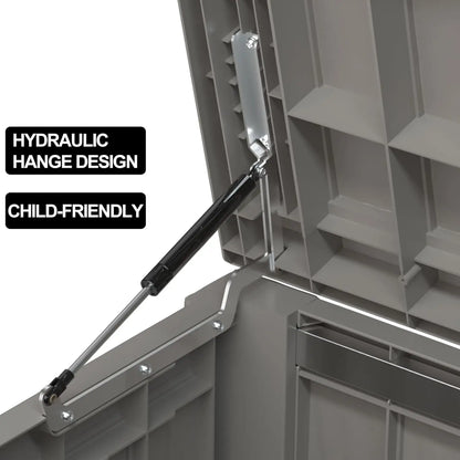 Weatherproof 120-Gallon Garden Deck Box - Lockable Outdoor Storage