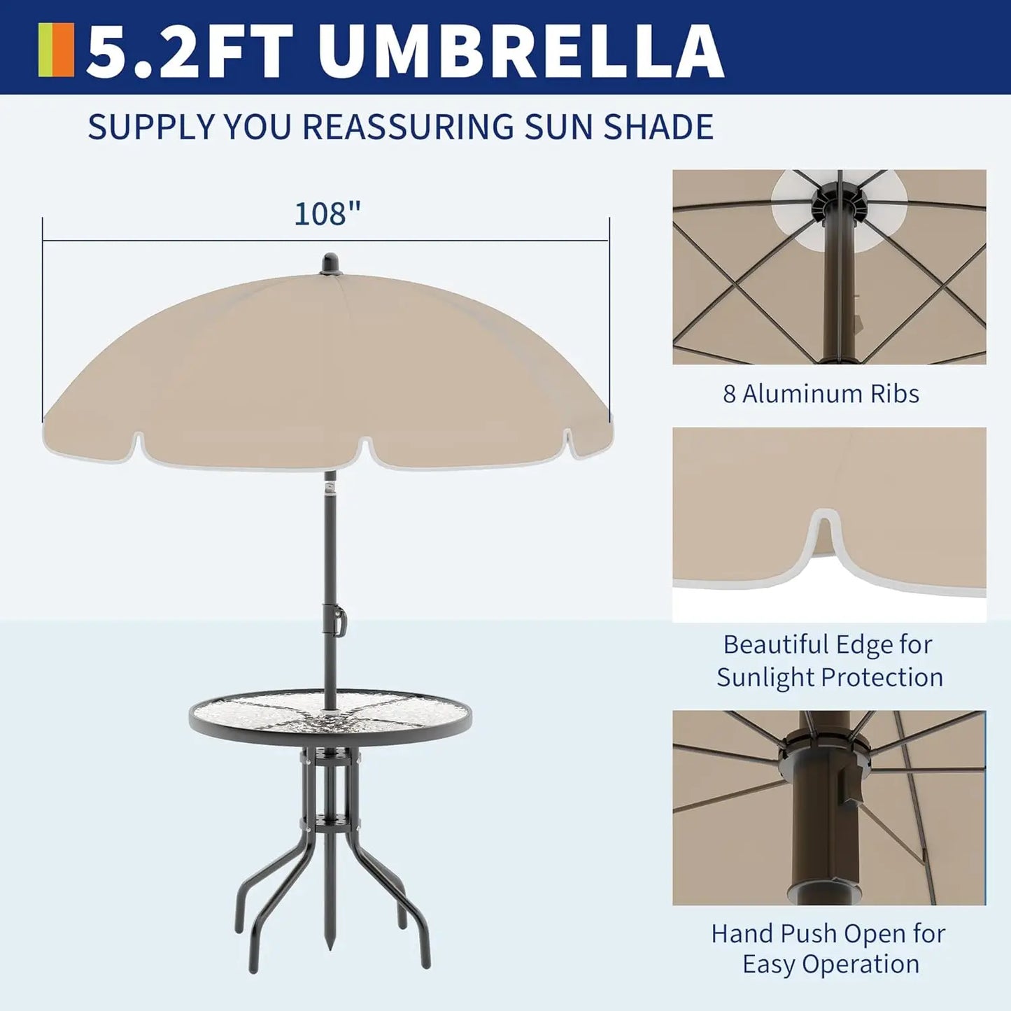 Outdoor Dining With Umbrella | Cozy Complete Homes