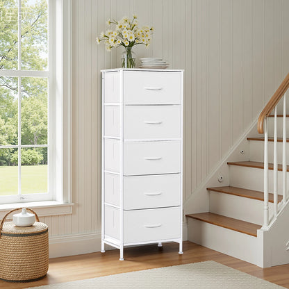 Dresser For Bedroom With 5 Fabric Drawers | Cozy Complete Homes
