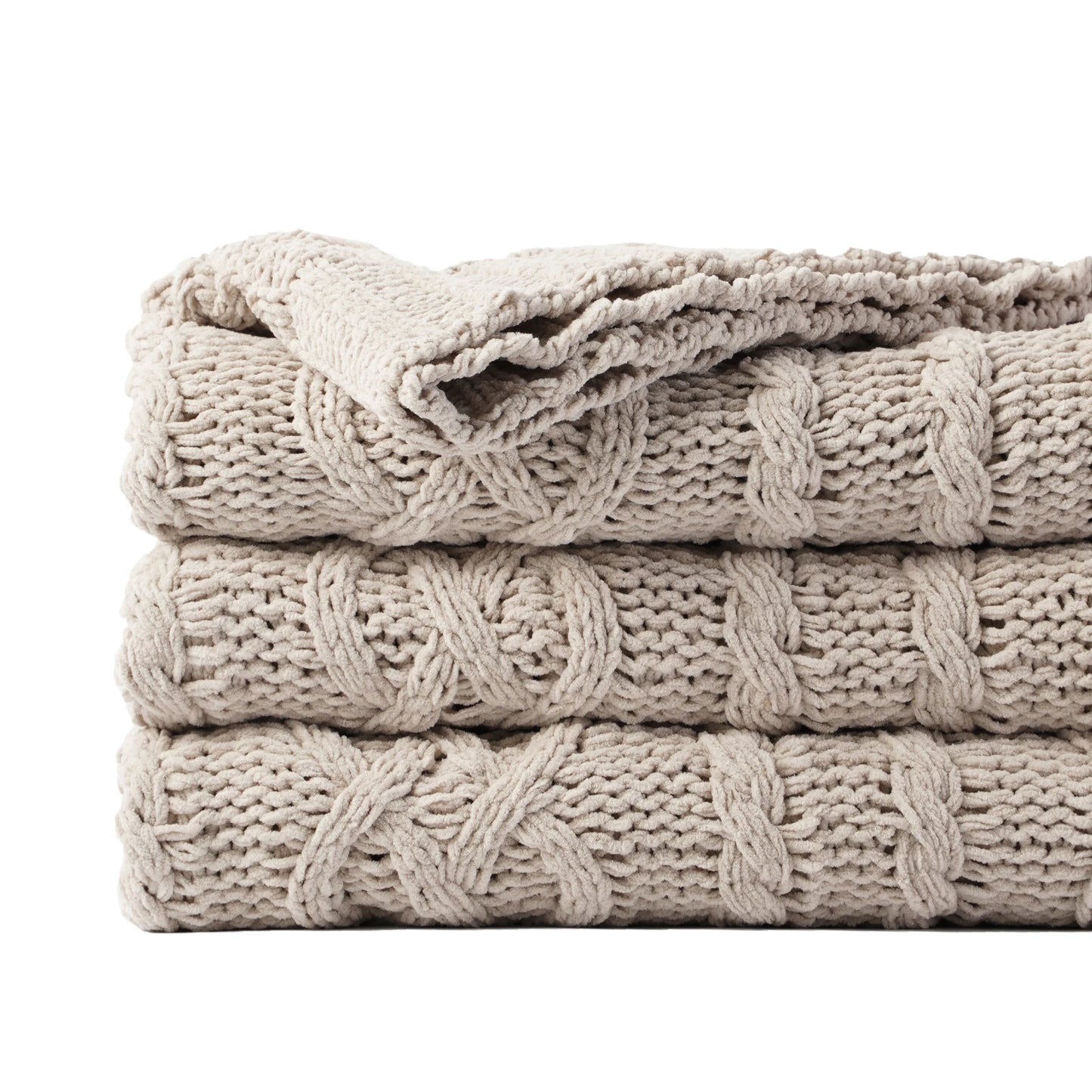 CozyHome™ Luxury Chunky Chenille Throw – Hand-Woven Softness